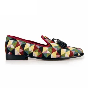 Men's Tassel Flat woven Hemp Loafers