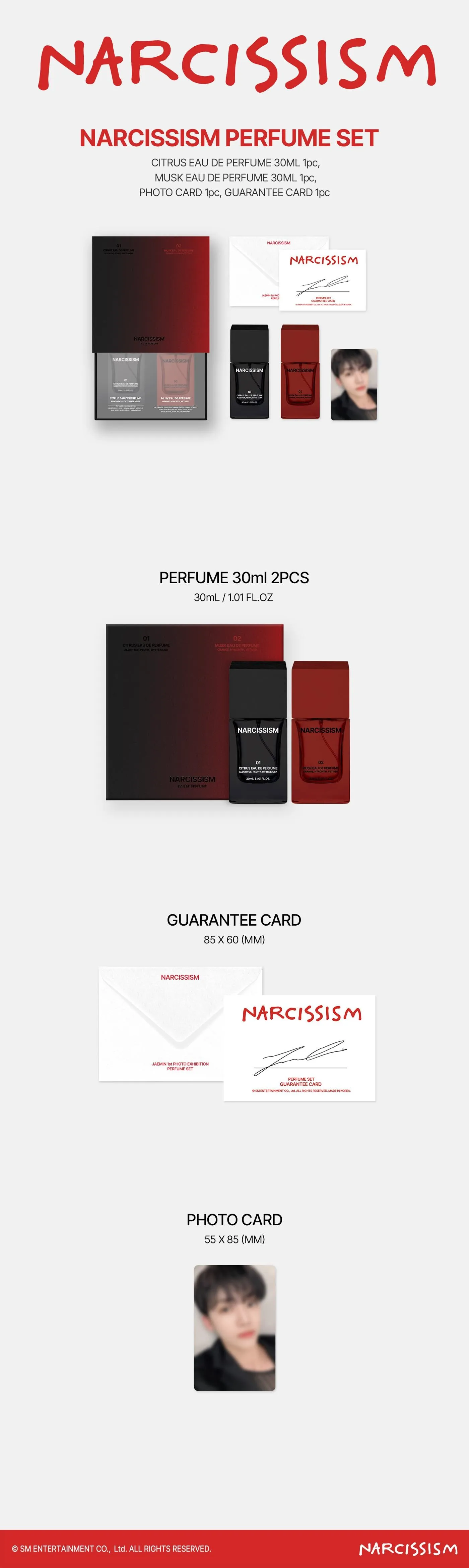 (PRE-ORDER) JAEMIN (NCT DREAM) - [NARCISSISM] 1st PHOTO EXIHIBITION OFFICIAL 2nd MD NARCISSISM PERFUME SET
