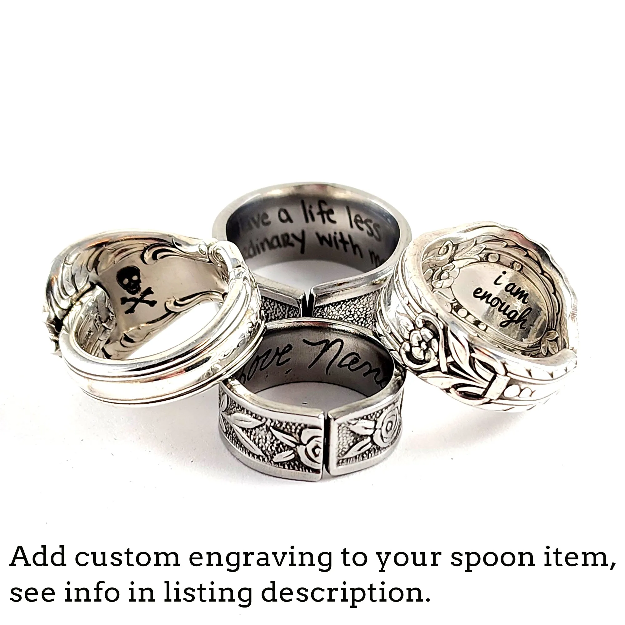 Rose Garden Stainless Steel Spoon Ring
