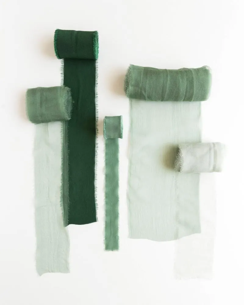 Silk Classic Ribbon in Fern