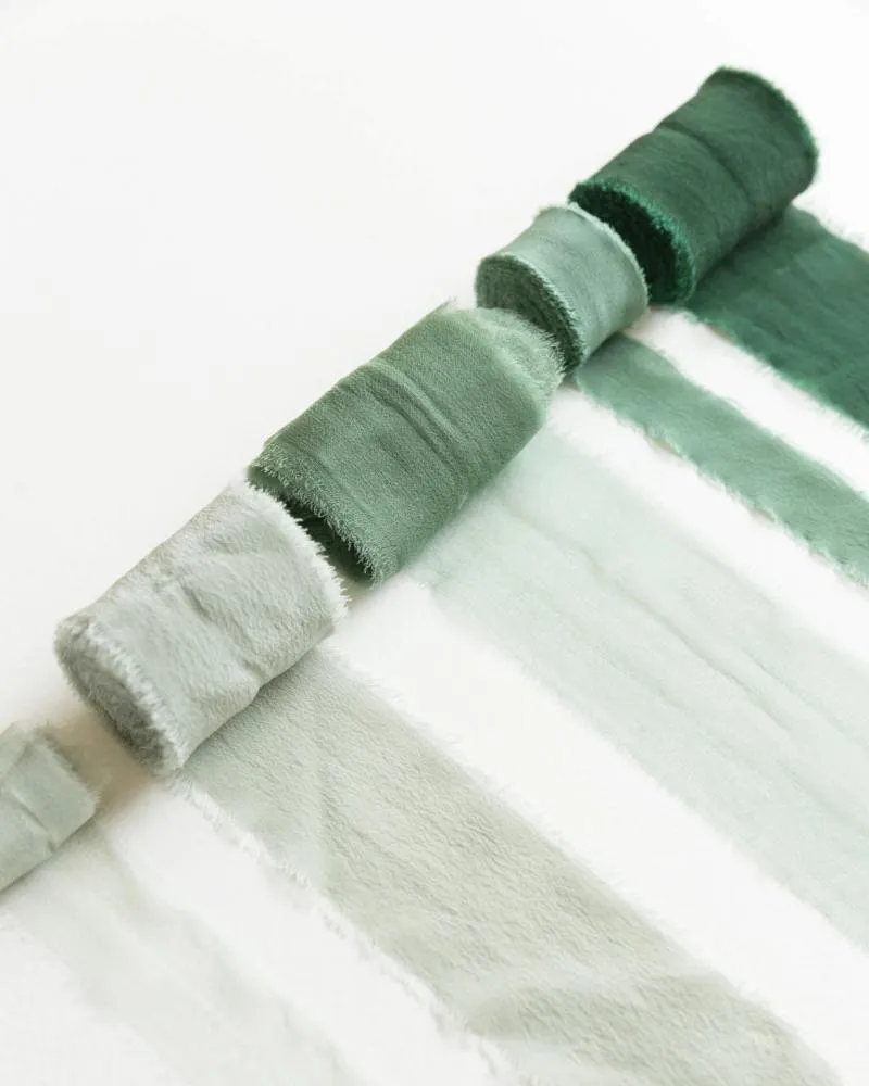 Silk Classic Ribbon in Fern