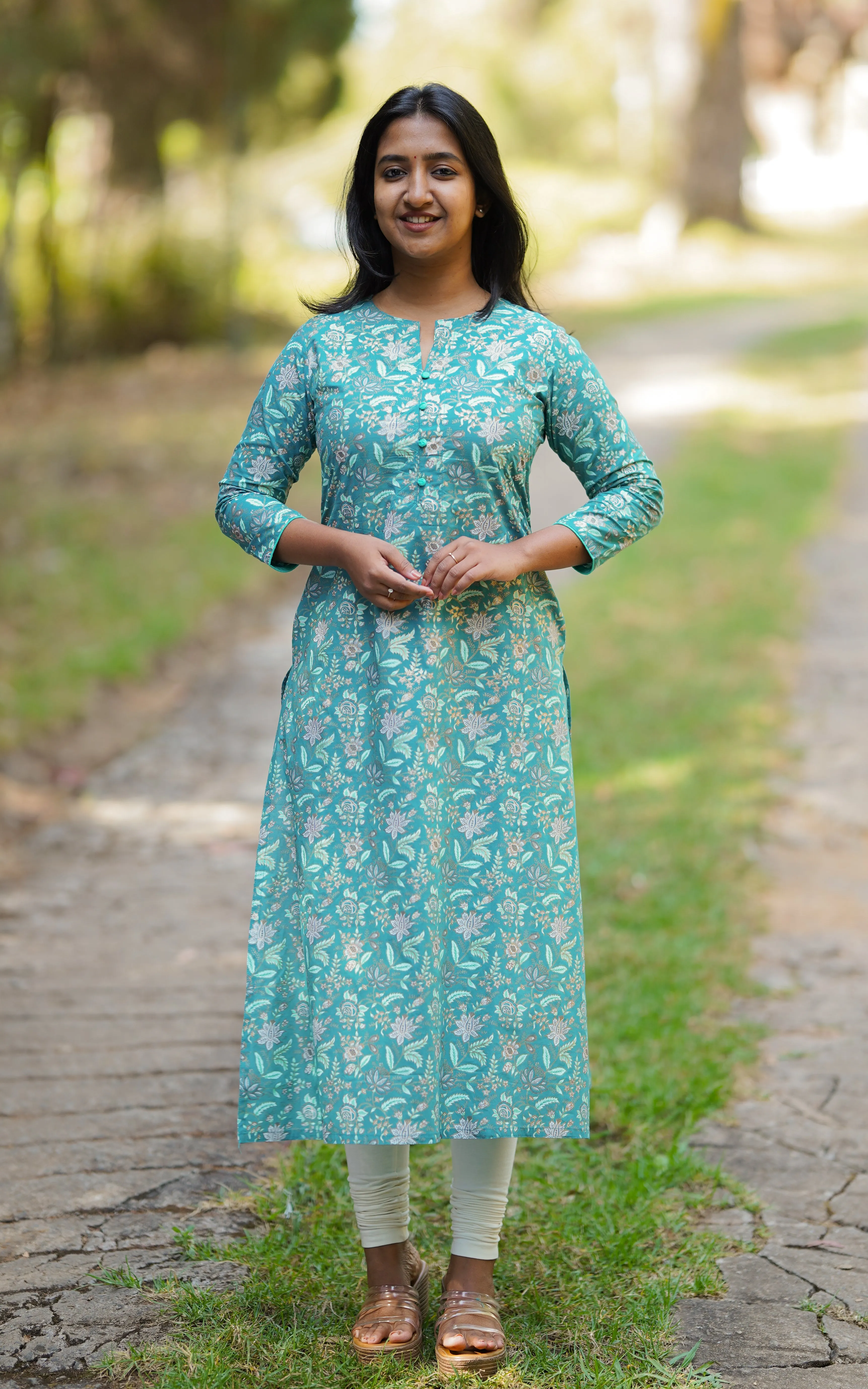 Thamizhini Aqua Green