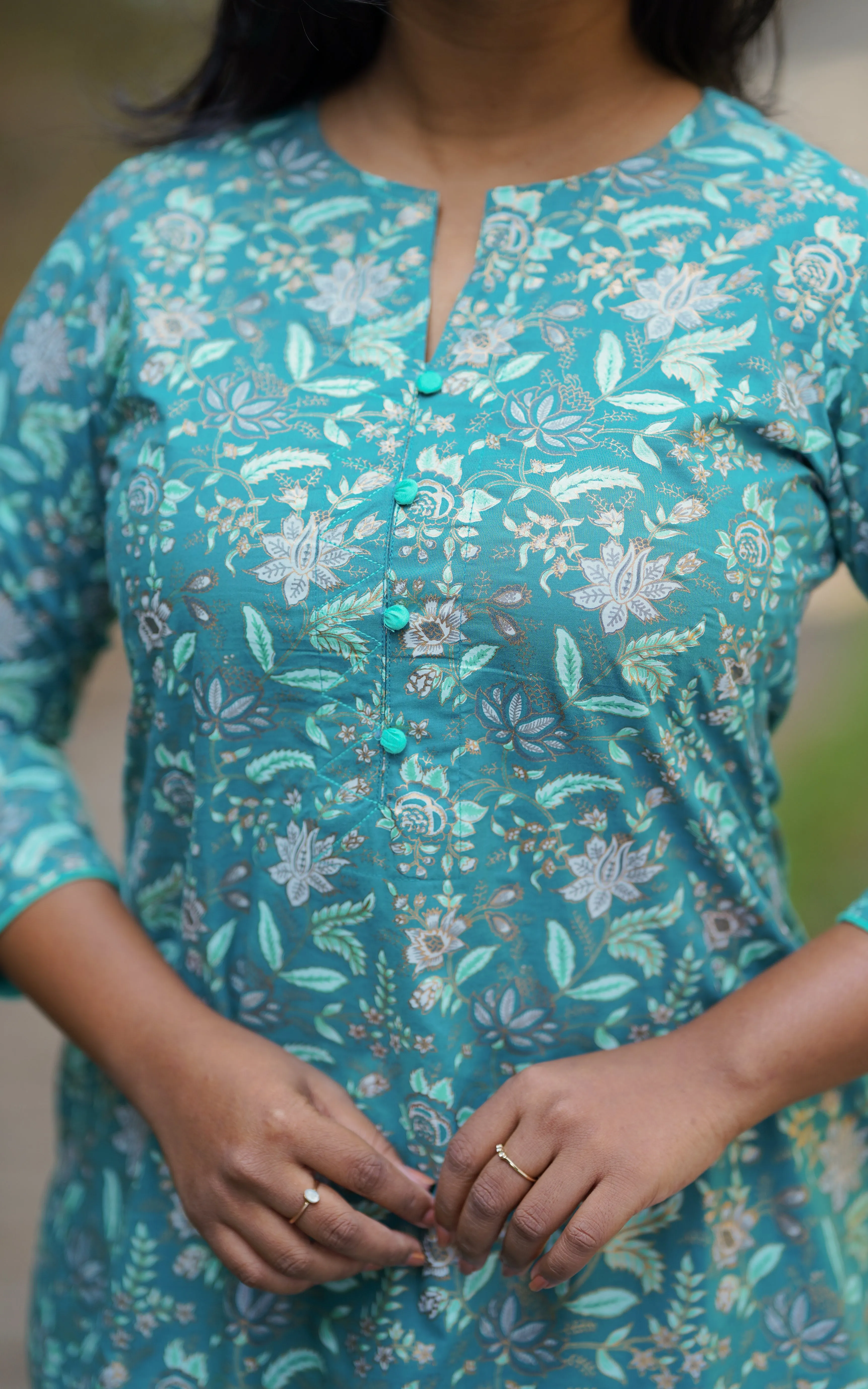 Thamizhini Aqua Green