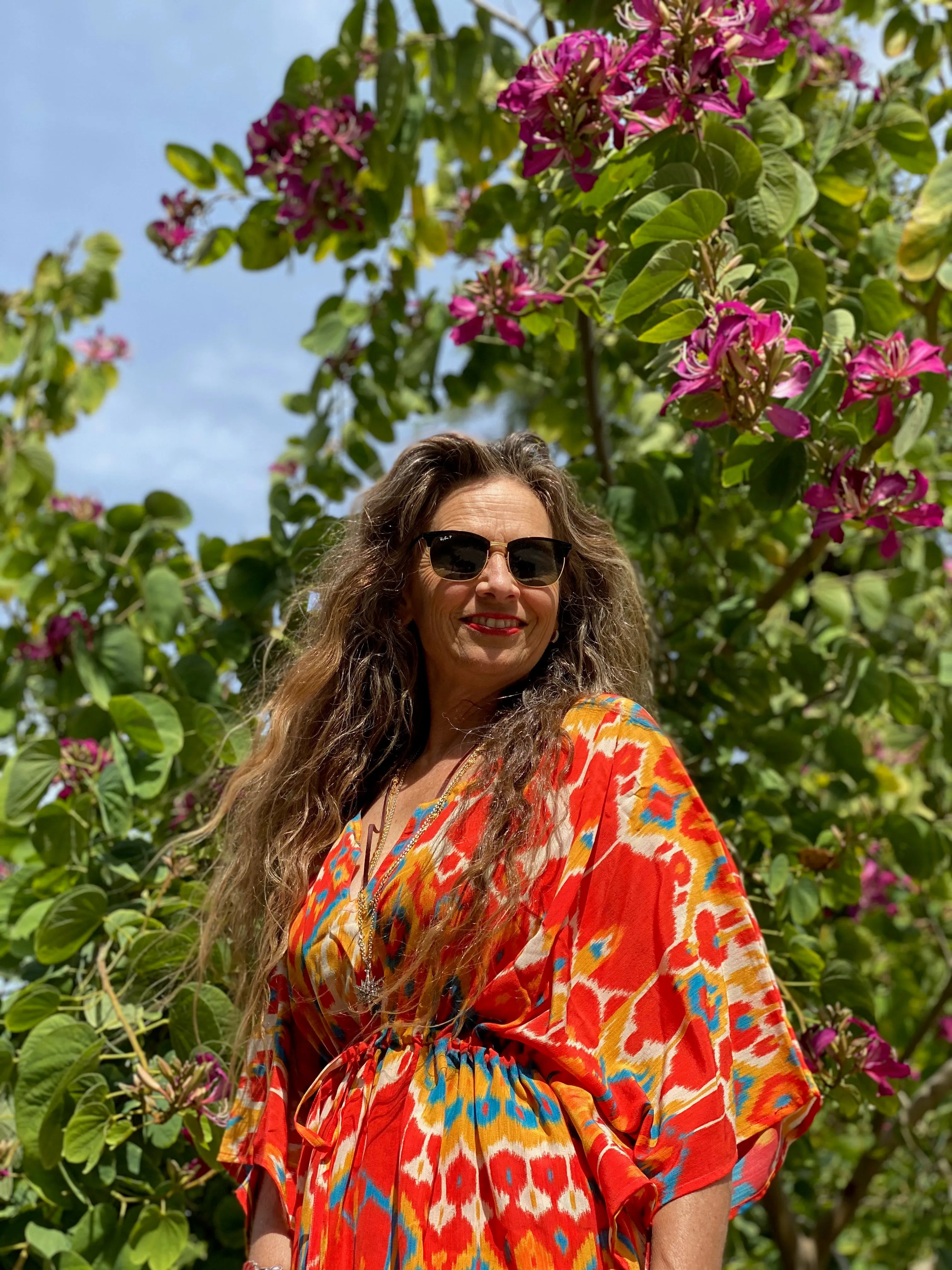 Viva La Vita Italian silk Short Kaftan Dress