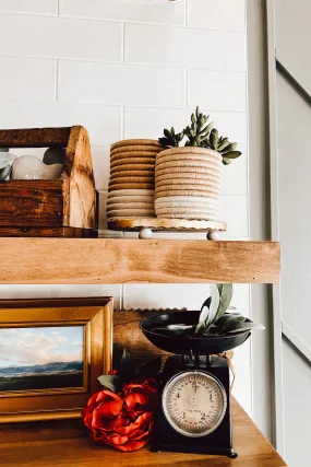 White Vandi Basket with Tassels